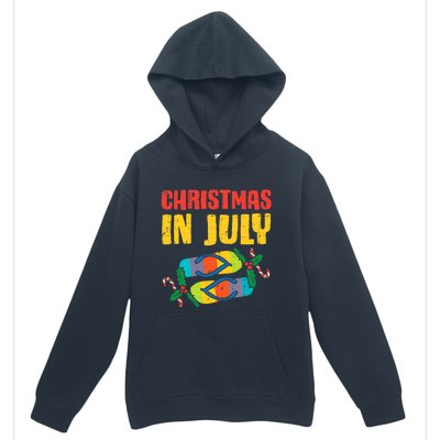 Christmas In July Flip Flops Summer Beach Xmas Urban Pullover Hoodie