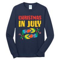 Christmas In July Flip Flops Summer Beach Xmas Tall Long Sleeve T-Shirt