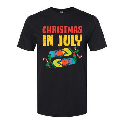 Christmas In July Flip Flops Summer Beach Xmas Softstyle CVC T-Shirt