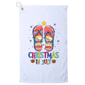 Christmas In July Summer Beach Slipper Christmas Light Platinum Collection Golf Towel