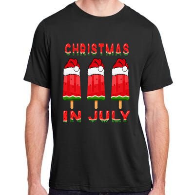 Christmas In July Watermelon Ice Pops Fun Christmas In July Adult ChromaSoft Performance T-Shirt