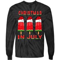 Christmas In July Watermelon Ice Pops Fun Christmas In July Tie-Dye Long Sleeve Shirt