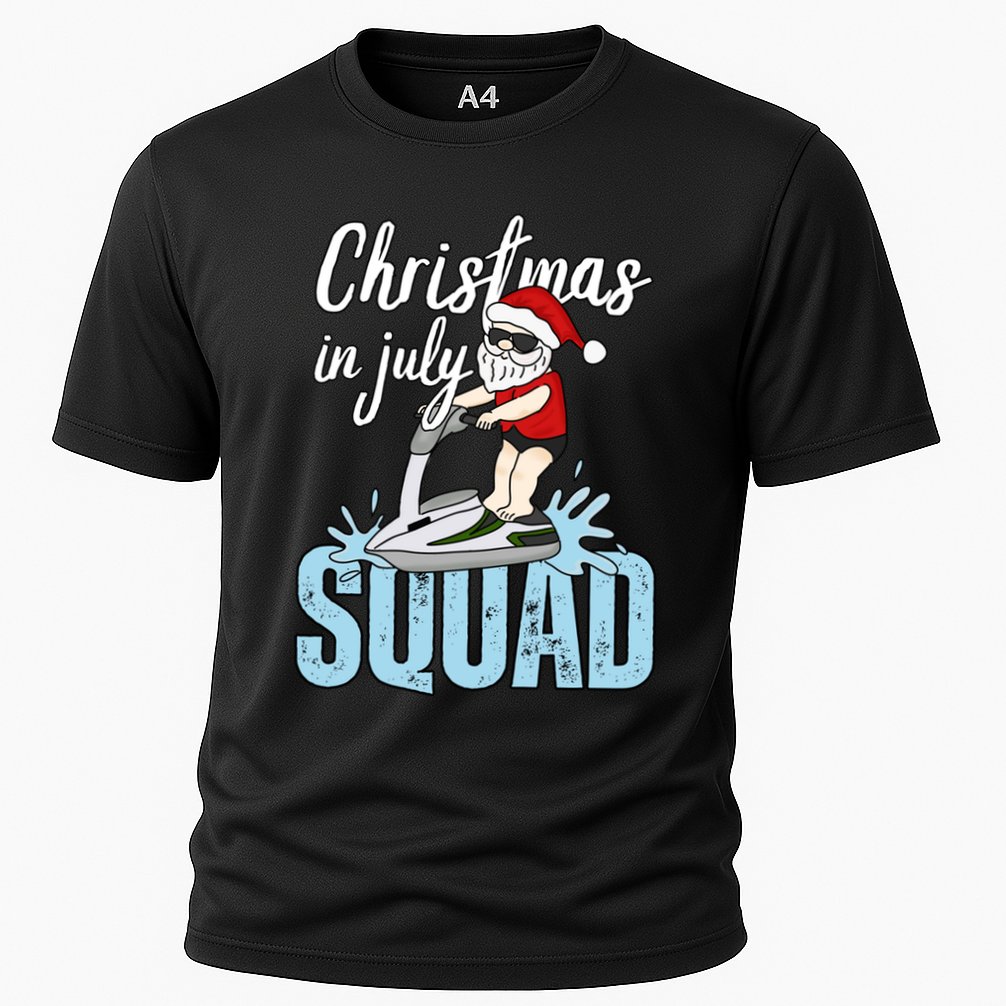 Christmas In July Funny Santa Summer Surf Hawaiian Jet Ski Great Gift Performance Shirt