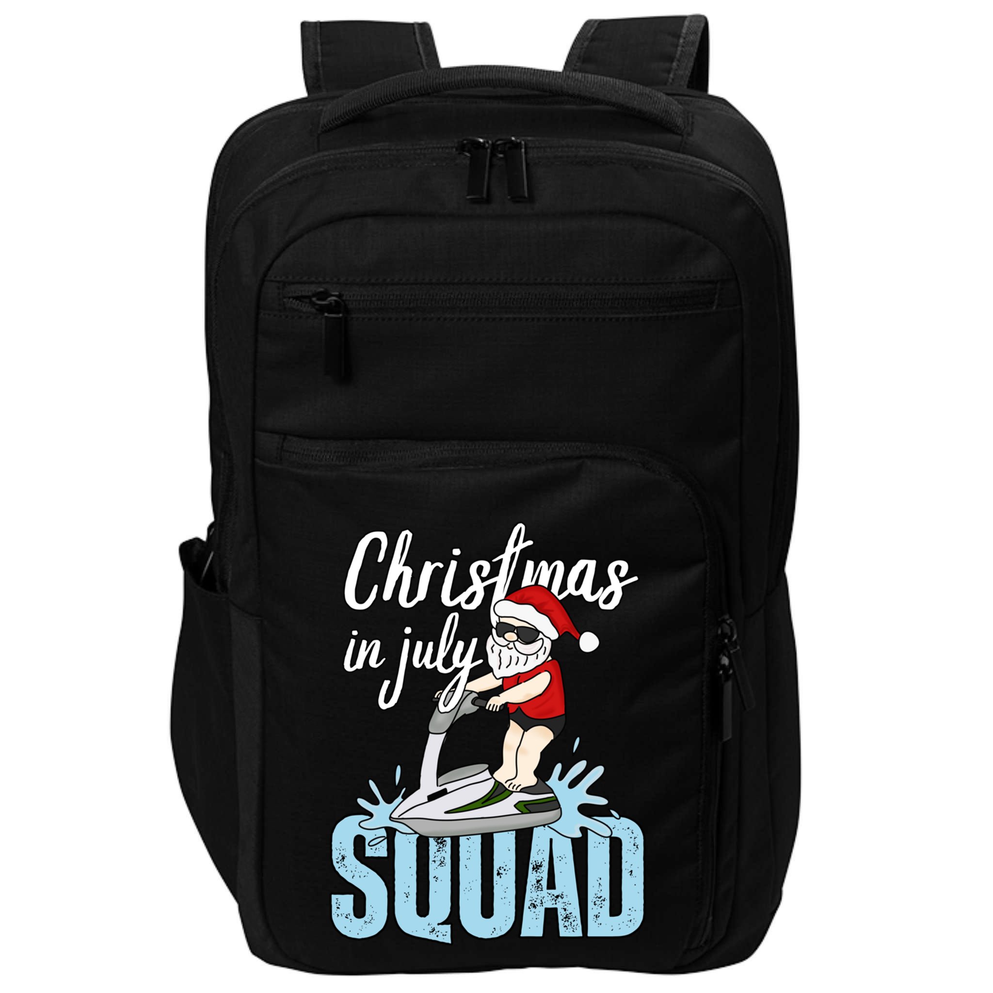 Christmas In July Funny Santa Summer Surf Hawaiian Jet Ski Great Gift Impact Tech Backpack