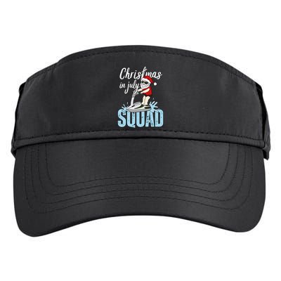 Christmas In July Funny Santa Summer Surf Hawaiian Jet Ski Great Gift Adult Drive Performance Visor
