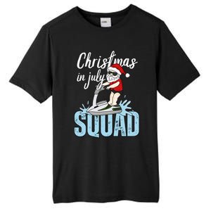 Christmas In July Funny Santa Summer Surf Hawaiian Jet Ski Great Gift Tall Fusion ChromaSoft Performance T-Shirt