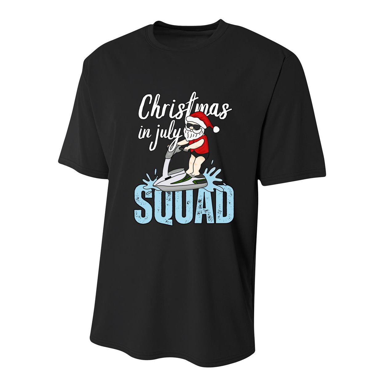 Christmas In July Funny Santa Summer Surf Hawaiian Jet Ski Great Gift Youth Performance Sprint T-Shirt