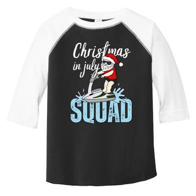Christmas In July Funny Santa Summer Surf Hawaiian Jet Ski Great Gift Toddler Fine Jersey T-Shirt