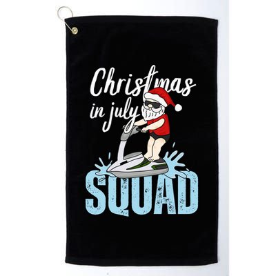 Christmas In July Funny Santa Summer Surf Hawaiian Jet Ski Great Gift Golf Towel