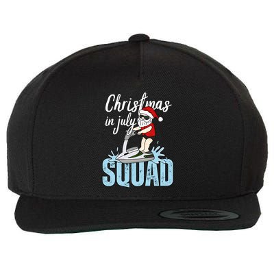Christmas In July Funny Santa Summer Surf Hawaiian Jet Ski Great Gift Wool Snapback Cap