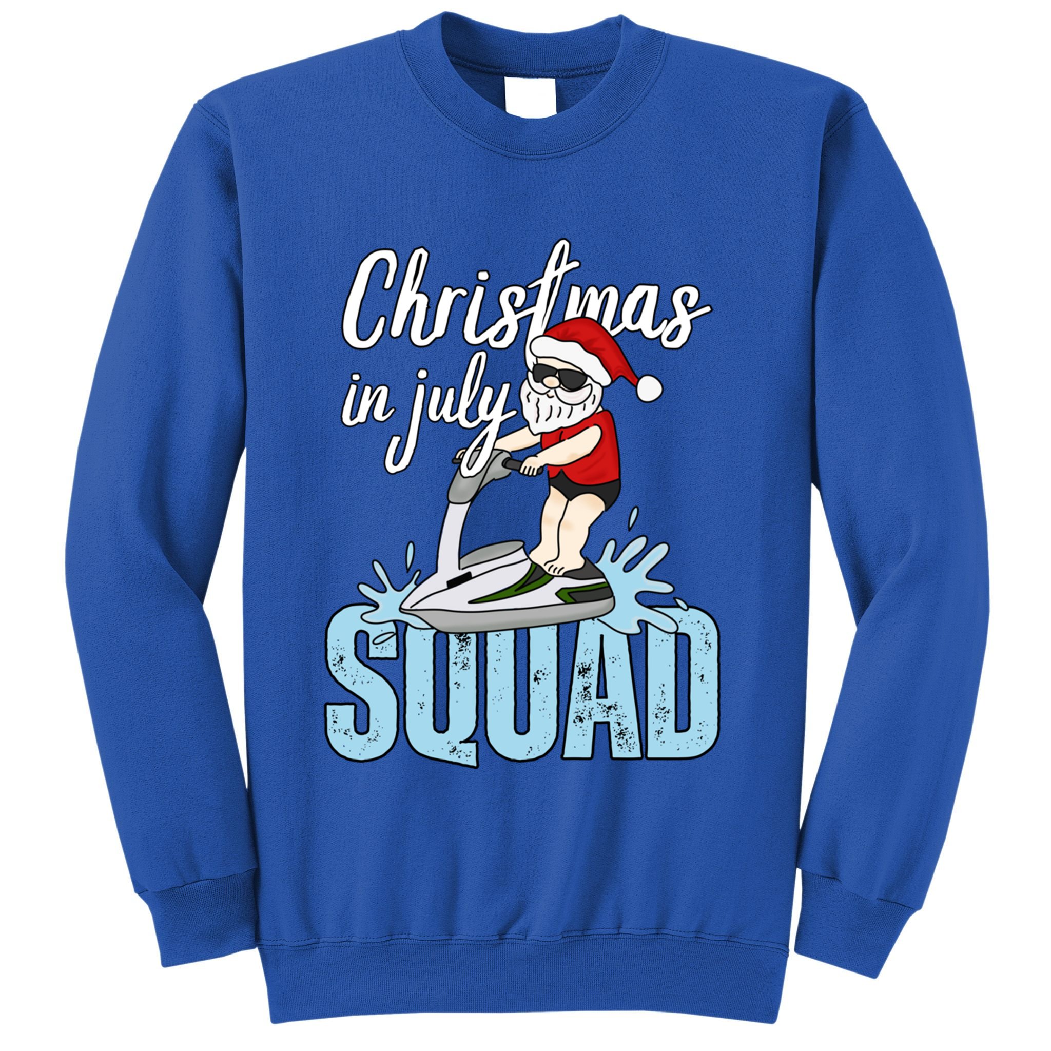Christmas In July Funny Santa Summer Surf Hawaiian Jet Ski Great Gift Sweatshirt