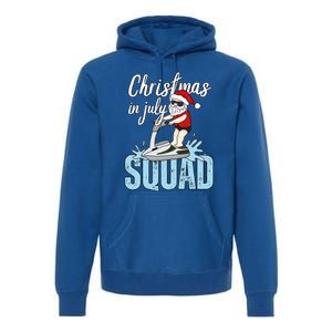 Christmas In July Funny Santa Summer Surf Hawaiian Jet Ski Great Gift Premium Hoodie