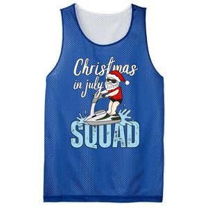 Christmas In July Funny Santa Summer Surf Hawaiian Jet Ski Great Gift Mesh Reversible Basketball Jersey Tank