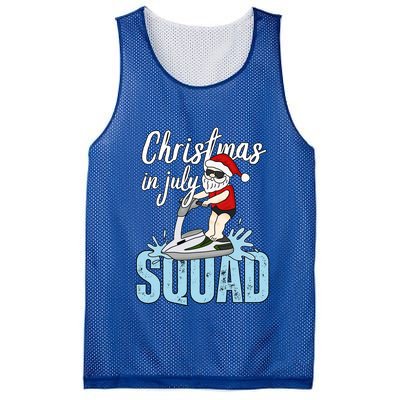 Christmas In July Funny Santa Summer Surf Hawaiian Jet Ski Great Gift Mesh Reversible Basketball Jersey Tank