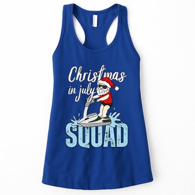 Christmas In July Funny Santa Summer Surf Hawaiian Jet Ski Great Gift Womens Tank Top