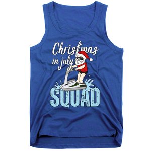 Christmas In July Funny Santa Summer Surf Hawaiian Jet Ski Great Gift Tank Top