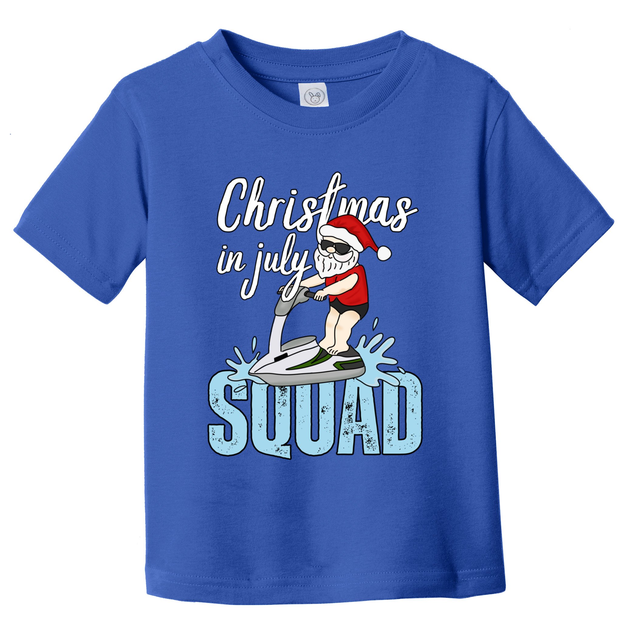 Christmas In July Funny Santa Summer Surf Hawaiian Jet Ski Great Gift Toddler T-Shirt