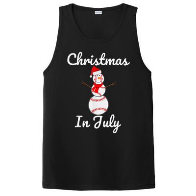 Christmas In July Baseball Snowman Santa Hat Summer 2021 PosiCharge Competitor Tank