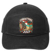 Christmas In July Summer Beach Vacation Xmas 7-Panel Snapback Hat