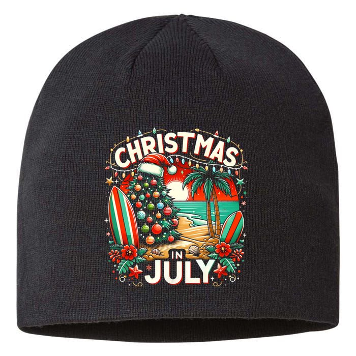 Christmas In July Summer Beach Vacation Xmas Sustainable Beanie