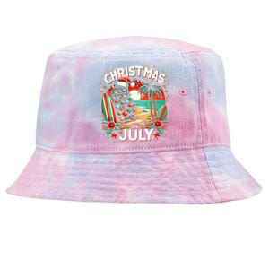 Christmas In July Summer Beach Vacation Xmas Tie-Dyed Bucket Hat