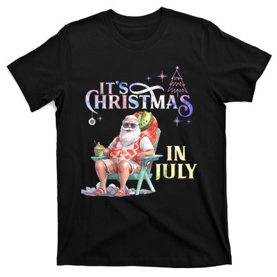 Christmas In July Santa Beach Summer Float Xmas Funny T-Shirt