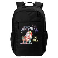 Christmas In July Santa Beach Summer Float Xmas Funny Daily Commute Backpack