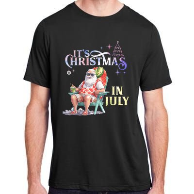 Christmas In July Santa Beach Summer Float Xmas Funny Adult ChromaSoft Performance T-Shirt