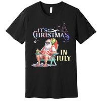 Christmas In July Santa Beach Summer Float Xmas Funny Premium T-Shirt