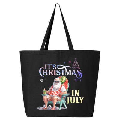 Christmas In July Santa Beach Summer Float Xmas Funny 25L Jumbo Tote