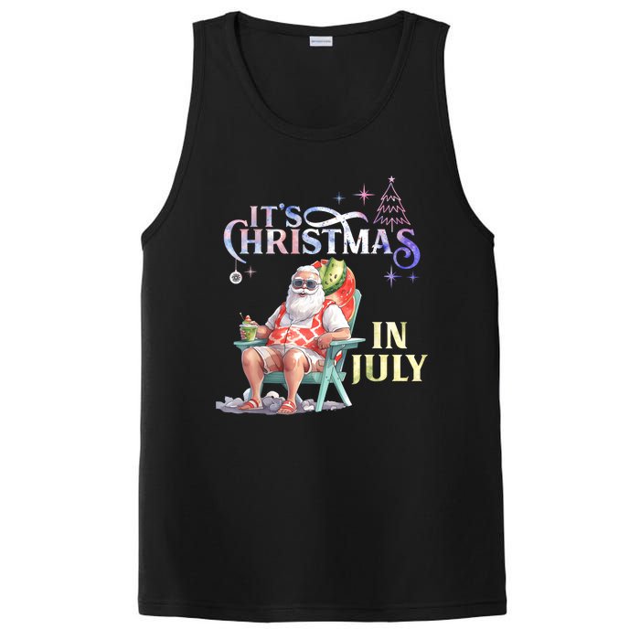 Christmas In July Santa Beach Summer Float Xmas Funny PosiCharge Competitor Tank