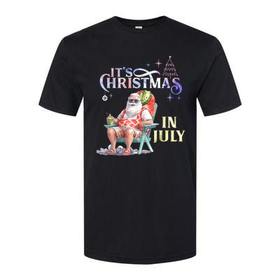 Christmas In July Santa Beach Summer Float Xmas Funny Softstyle CVC T-Shirt