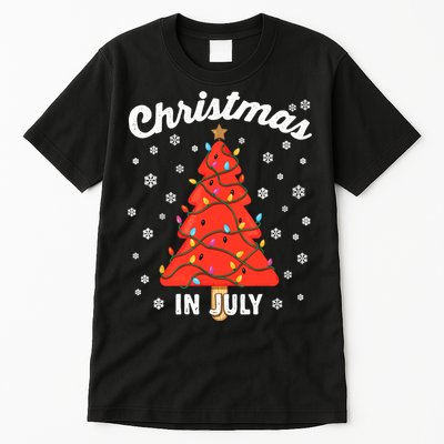 Christmas In July Watermelon Popsicle Tree Summer Xmas Party Tall T-Shirt