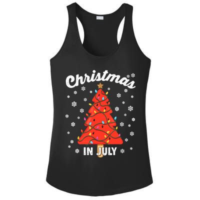Christmas In July Watermelon Popsicle Tree Summer Xmas Party Ladies PosiCharge Competitor Racerback Tank