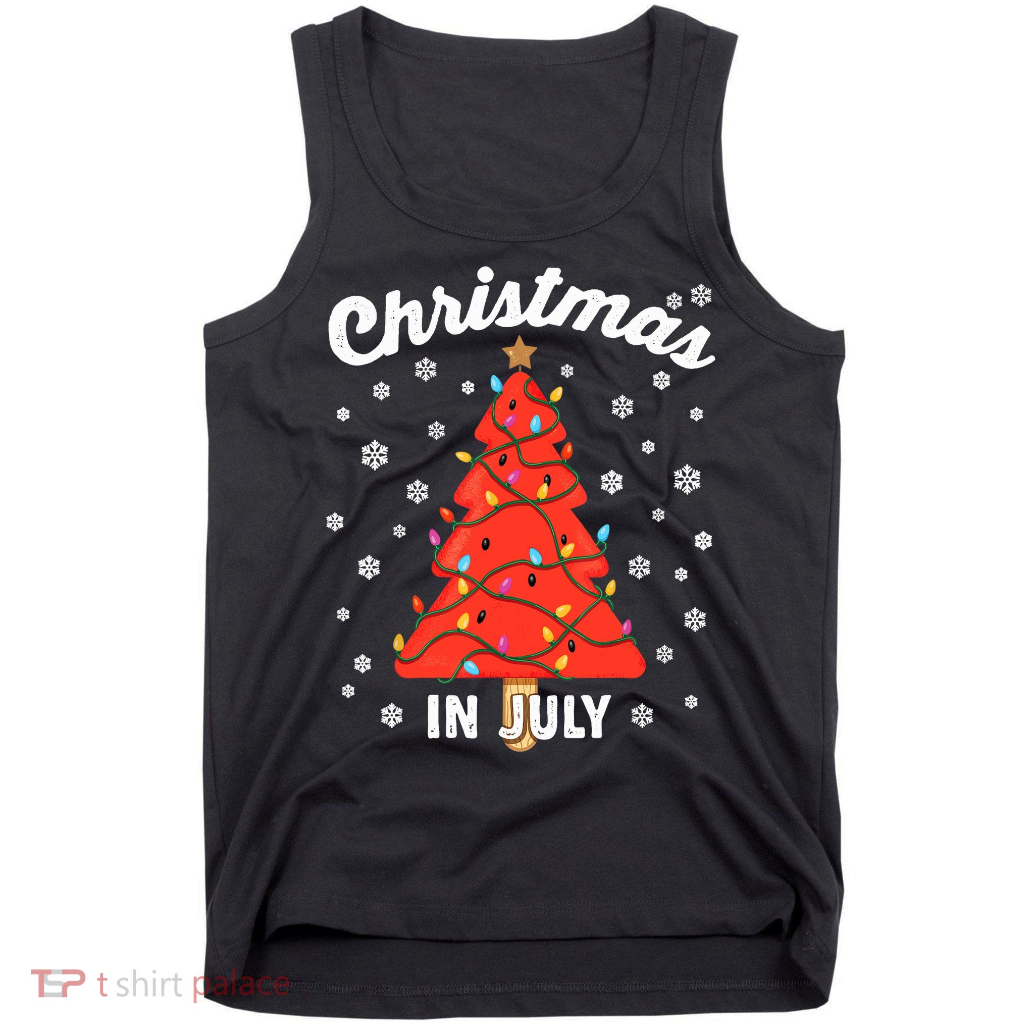 Christmas In July Watermelon Popsicle Tree Summer Xmas Party Tank Top