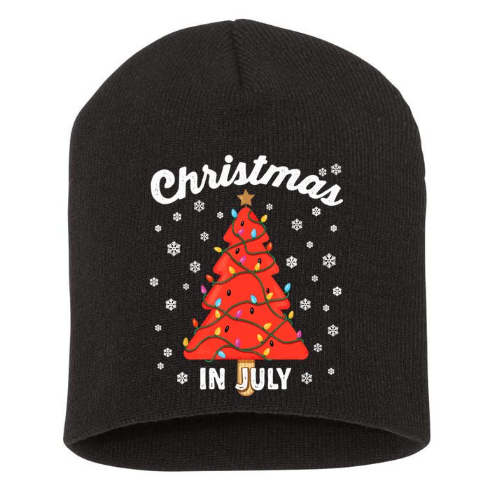 Christmas In July Watermelon Popsicle Tree Summer Xmas Party Short Acrylic Beanie