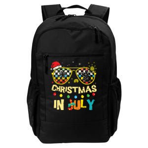 Christmas In July Santa Hat Sunglasses Summer Vacation Beach Daily Commute Backpack