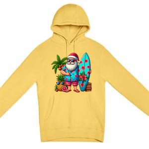 Christmas In July Santa Beach Summer Premium Pullover Hoodie