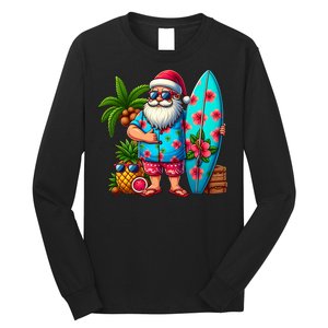 Christmas In July Santa Beach Summer Long Sleeve Shirt