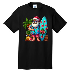 Christmas In July Santa Beach Summer Tall T-Shirt