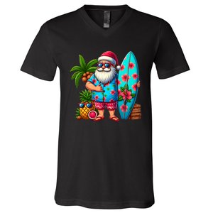 Christmas In July Santa Beach Summer V-Neck T-Shirt