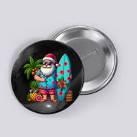 Christmas In July Santa Beach Summer Button