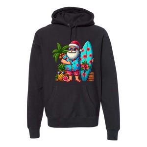 Christmas In July Santa Beach Summer Premium Hoodie