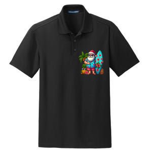 Christmas In July Santa Beach Summer Dry Zone Grid Polo