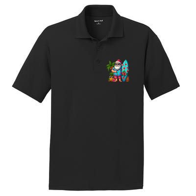 Christmas In July Santa Beach Summer PosiCharge RacerMesh Polo