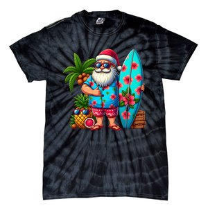 Christmas In July Santa Beach Summer Tie-Dye T-Shirt