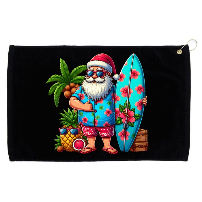 Christmas In July Santa Beach Summer Grommeted Golf Towel