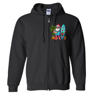 Christmas In July Santa Beach Summer Full Zip Hoodie