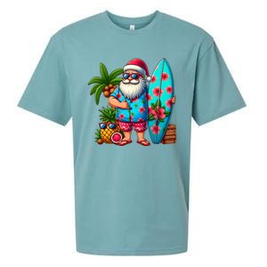 Christmas In July Santa Beach Summer Sueded Cloud Jersey T-Shirt