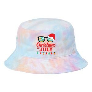 Christmas In July With Sunglasses Santa Hat For Summer Xmas Tie Dye Newport Bucket Hat